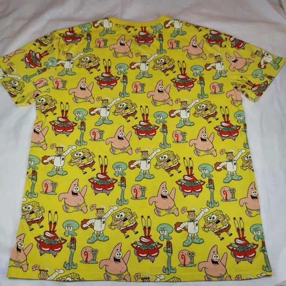 Spongebob SquarePants And Friends Womens Size L Large All Over Print T Shirt - Picture 3 of 10